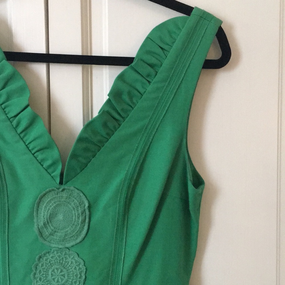 Embroidered Green Dress